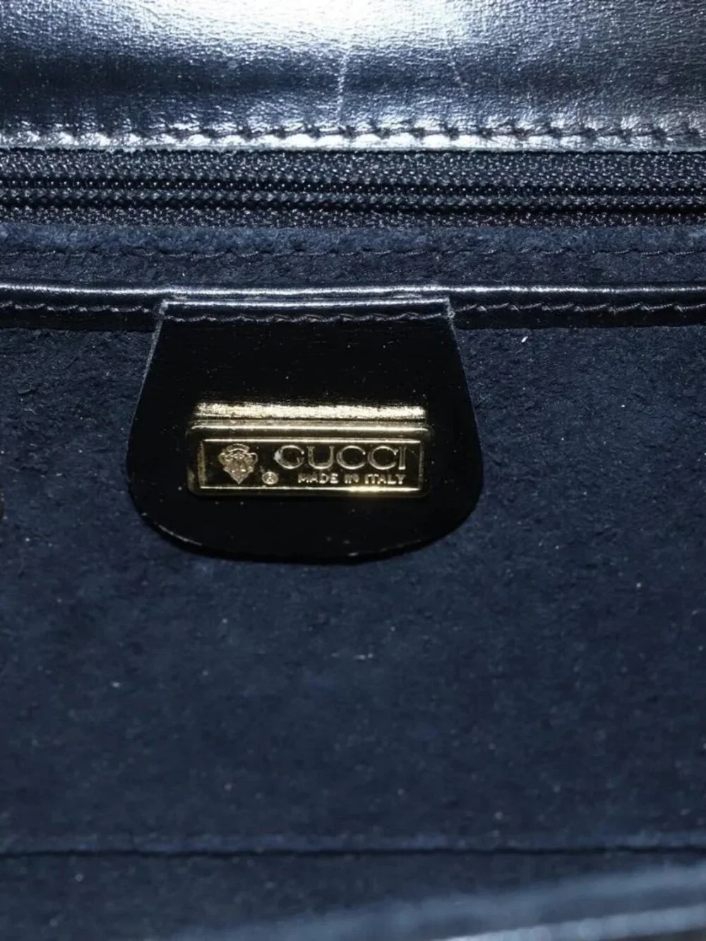 GUCCI Shoulder Bag Leather Black Gold 004 056 0219 Auth fm5081 - Picture 12 of 16